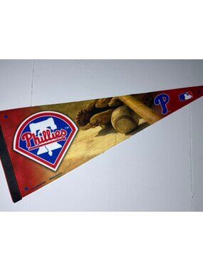 Philadelphia Phillies MLB Baseball Pennant 12x30 Flag Felt Banner Mancave Decor